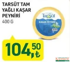 TARSÜT TAM YAĞLI KAŞAR PEYNİRİ 400 G TARSÜT TAM YAĞLI KAŞAR PEYNİRİ 400 G